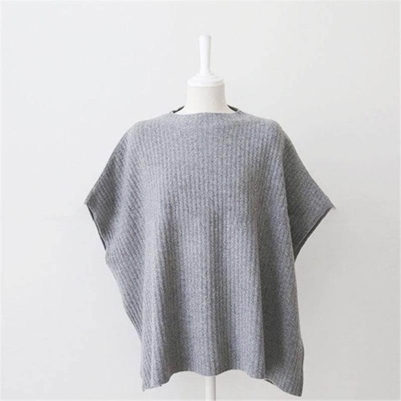 ニットベスト レディース ポンチョ チョッキ ベスト ジレー ローゲージニット 一部即納 ゆったり プルオーバー セーター 無地 秋コーデ カジュアル 重ね着 - 画像 (4)