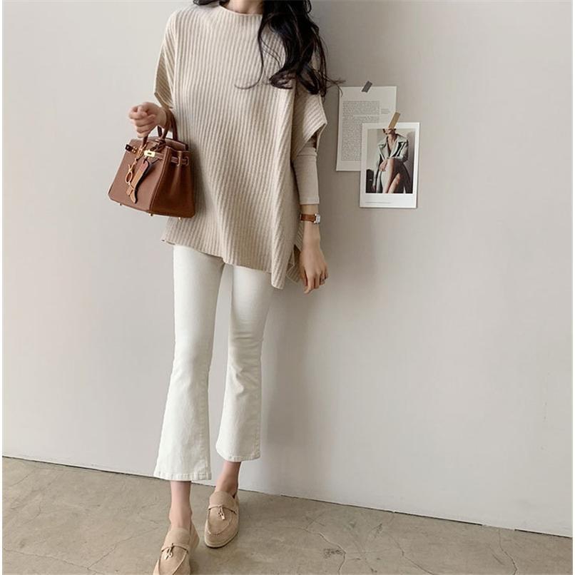 ニットベスト レディース ポンチョ チョッキ ベスト ジレー ローゲージニット 一部即納 ゆったり プルオーバー セーター 無地 秋コーデ カジュアル 重ね着 - 画像 (9)