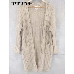 ■ antiqua アンティカ  長袖 ロングカーディガン ベージュ レディース