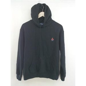 ◇ FREAK'S STORE 裏起毛 ROSTER BEAR 長袖 プルオーバーパーカー サイズS ブラック レッド マルチ レディース メンズ