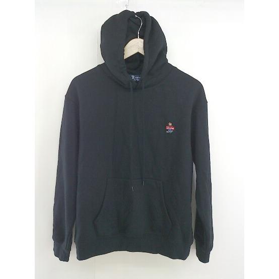 ◇ FREAK'S STORE 裏起毛 ROSTER BEAR 長袖 プルオーバーパーカー サイズS ブラック レッド マルチ レディース メンズ