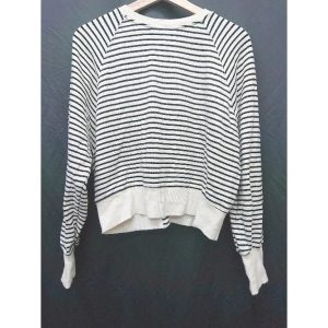 ◇ FREAK'S STORE フリークスストア ボーダー 長袖 カーディガン サイズF ホワイト　ブラック レディース P