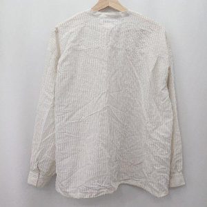 ◇ ⊂ CIAOPANIC TYPY チャオパニックティピー ストライプ柄 長袖 シャツ サイズF ベージュ系 レディース E