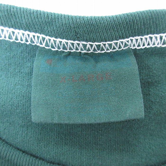 Champion XL/古着 チャンピオン 半袖 Tシャツ メンズ ビッグロゴ クルーネック 緑 グリーン 24mar21 中古 - 画像 (2)