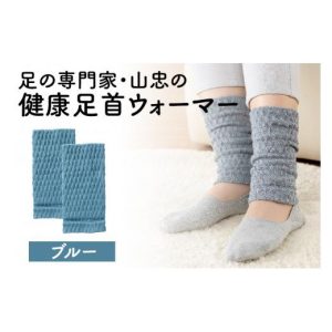 ふるさと納税 ファッション 新潟県 加茂市 健康足首ウォーマー（フリー） ブルー シルクとウールの二重構造 温かい 冷え性 足湯のような暖かさ フリーサイズ …