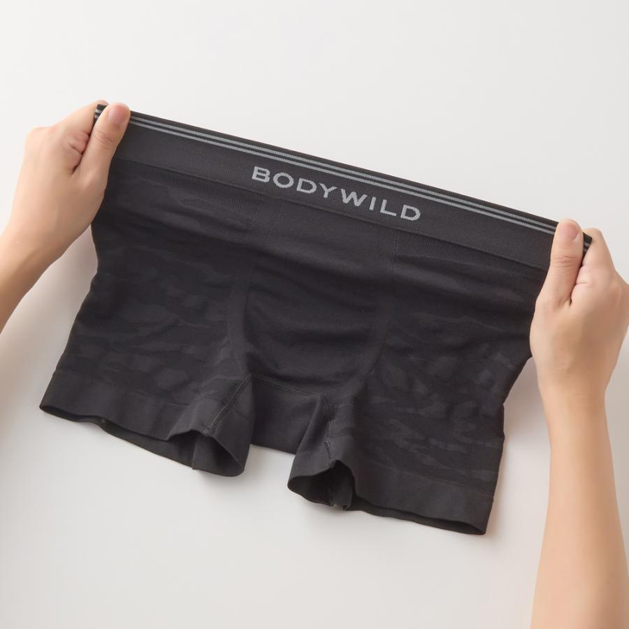 BODY WILD グンゼ ボクサー パンツ メンズ ボディワイルド 前閉じ ストレッチ 直営店限定 迷彩 下着 GUNZE BWS110Q S M L LL - 画像 (9)