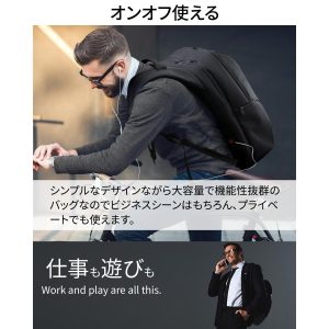 ビジネスリュック 大容量 メンズ 防水 レインカバー付き 40L 通勤 通学 20代 30代 仕事 チェストベルト付属 ノートPC 収納 黒 AQshop