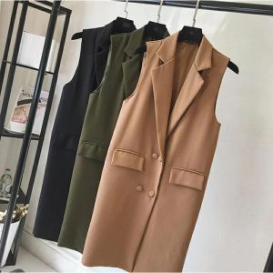 ジレ レディース テーラードベスト ロングベストノースリーブ オシャレ春秋 前開き おしゃれ ジレベストトップス 着回し シンプル レイヤード 通勤 オフィス