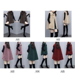 ボアベスト レディース ジャケット アウター チョッキ ロング フリースベスト ジレ 前開き もこもこ ゆったり 着痩せ 暖かい 防寒 防風 通学 通勤