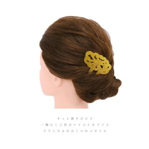 留袖 髪飾り 50代 かんざし バチ型 和装 色留袖 訪問着 色無地 袴 べっ甲風 黒 唐草 透かし柄 おしゃれ かわいい フォー No.9-4514