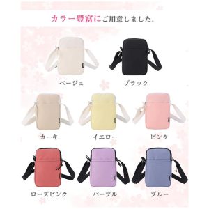 スマホポーチ スマホショルダー ポシェット レディース ミニバッグ 縦型 斜め掛け 肩掛け ショルダーバッグ 無地 シンプル