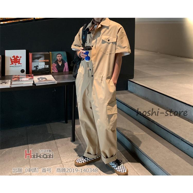つなぎ 作業服 メンズ 半袖 オーバーオール オールインワン 40代 50代 ロングパンツ おしゃれ 春服 夏服 - 画像 (7)