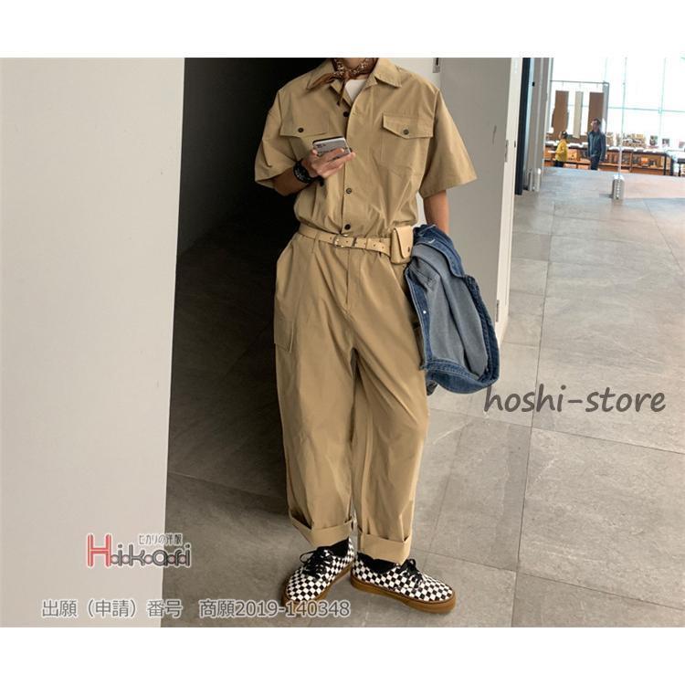 つなぎ 作業服 メンズ 半袖 オーバーオール オールインワン 40代 50代 ロングパンツ おしゃれ 春服 夏服 - 画像 (8)