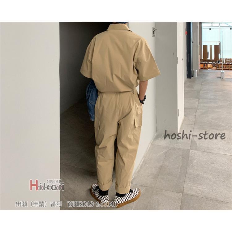 つなぎ 作業服 メンズ 半袖 オーバーオール オールインワン 40代 50代 ロングパンツ おしゃれ 春服 夏服 - 画像 (9)