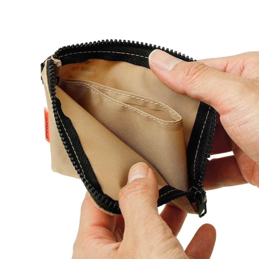 penco 財布 ペンコ Lパース コインケース お札 二つ折り 小銭入れ カードケース カード入れ 薄型 コンパクト ポーチ ミニ財布 メンズ ナイロン レディース - 画像 (4)