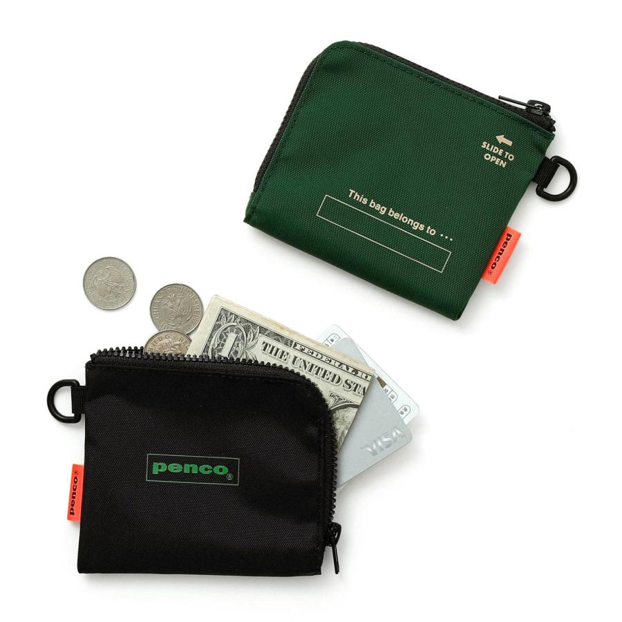 penco 財布 ペンコ Lパース コインケース お札 二つ折り 小銭入れ カードケース カード入れ 薄型 コンパクト ポーチ ミニ財布 メンズ ナイロン レディース - 画像 (7)
