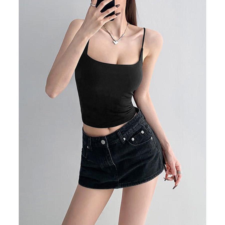 レース切替キャミソールカップ付きインナー - 画像 (6)