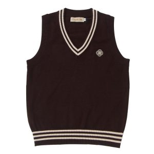 ニットベスト　大きいサイズ　XS~XXL 卒業式 スクール セーター入学式 Vネック レディース深Vネック入学式 セーター