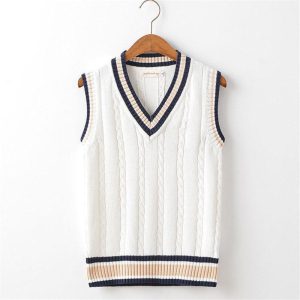 スクール 女子 制服 無地 Vネック 秋 冬 レディース 高校 学生 中学 JK セーターカーディガン