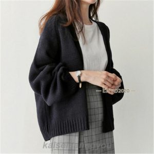 ニットカーディガン レディース カーディガン ショート丈 セーター 秋冬 アウター ニット 羽織り ライトアウター 暖かい 防寒 韓国風