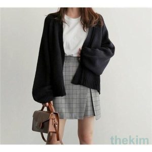 レディースニットカーディガンニットセーター低身長秋服コートアウターゆるシルエット春秋カジュアルオシャレ羽織り通勤新品