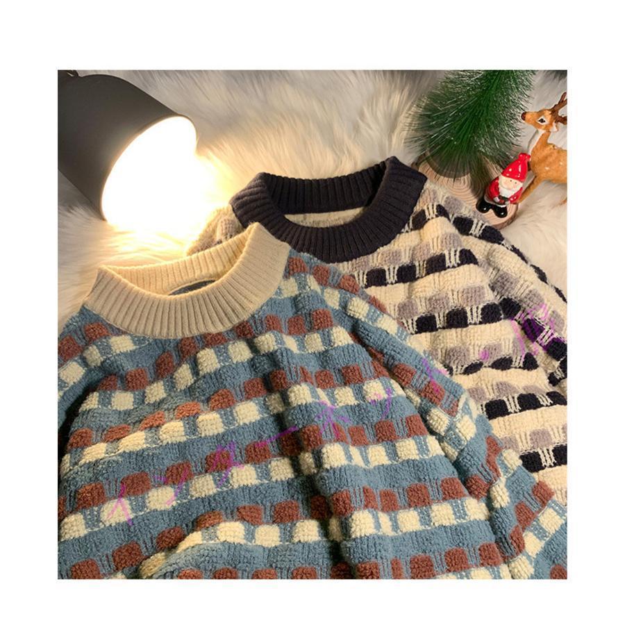 サマーニット メンズ ス サマーセーターニットセーター 長袖 モックネック タートルネック ケーブルニット 秋 秋服 冬 冬服 - 画像 (9)