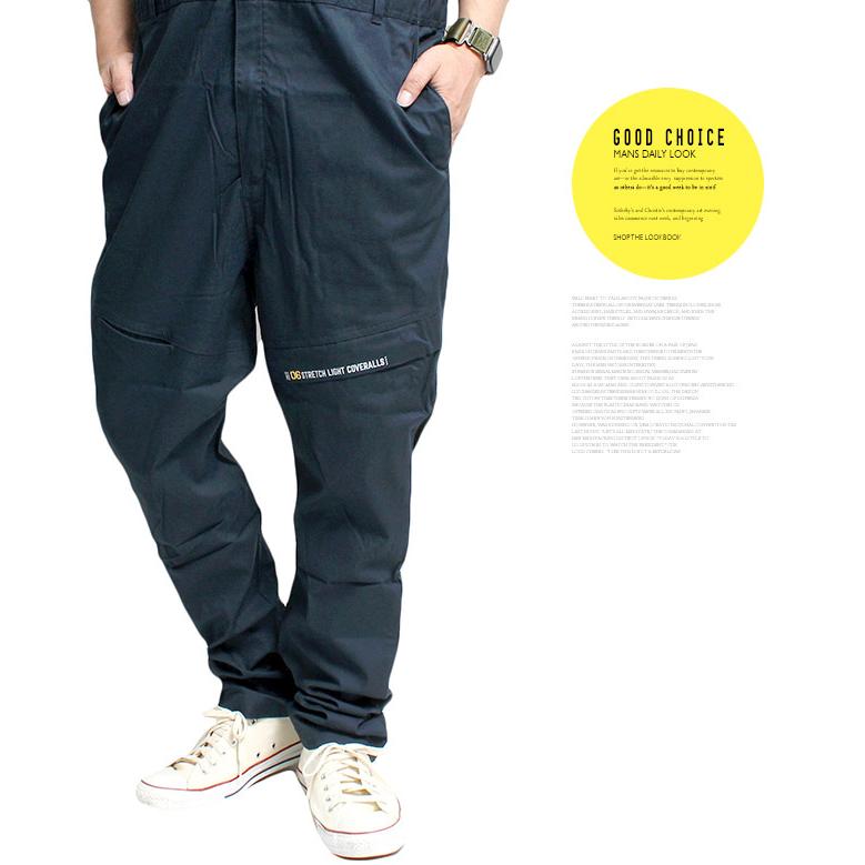 半袖 つなぎ メンズ 大きいサイズ ストレッチ 立体裁断 7ポケット ソフトタッチ オールインワン カバーオール サロペット ジャンプスーツ - 画像 (7)