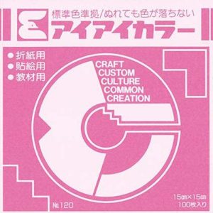 （まとめ買い）エヒメ紙工 アイアイ単色折紙15cm もも AC-34 00401990 〔10冊セット〕