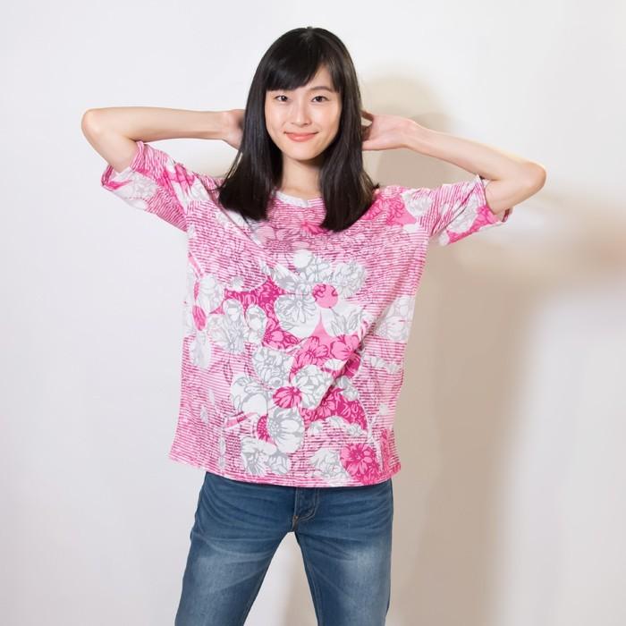 5分袖ブラウス レディース 花柄 - 画像 (3)