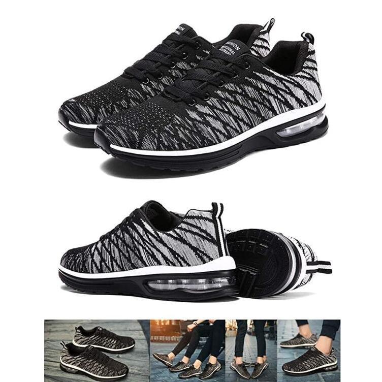 ランニングシューズ 激安スニーカー メンズ 通気性 滑り止め スニーカー 軽量 運動靴 黒 軽量 - 画像 (8)