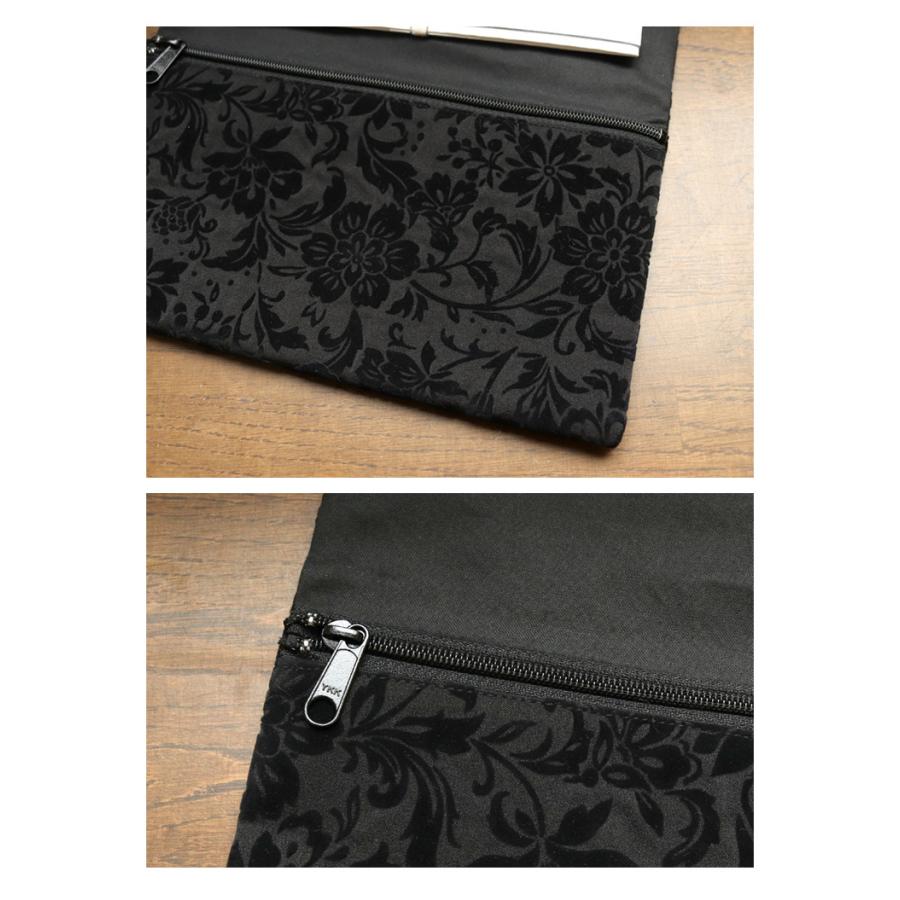 ふくさ 袱紗 数珠入れ 葬儀 法事 金封袱紗 念珠袋 一体型 結婚式 慶弔両用 更紗文様 女性用 レディース 黒 数珠袋 フクサ f022 - 画像 (2)