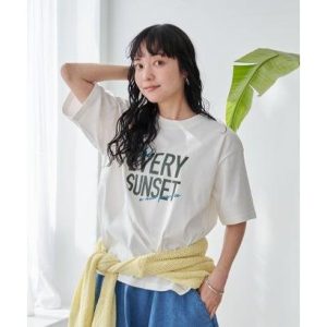 coen 接触冷感ロゴアソートプリントTシャツ