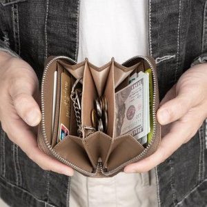 リバランス REBALANCE 本革コンパクトウォレット （ブルー）