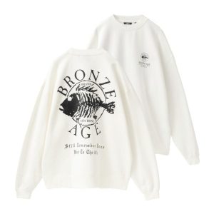 BRONZE AGE 裏起毛 トレーナー メンズ ビッグシルエット オーバーサイズ ゆったり 長袖 プルオーバー ロゴ プリント スウェット おしゃれ トップス
