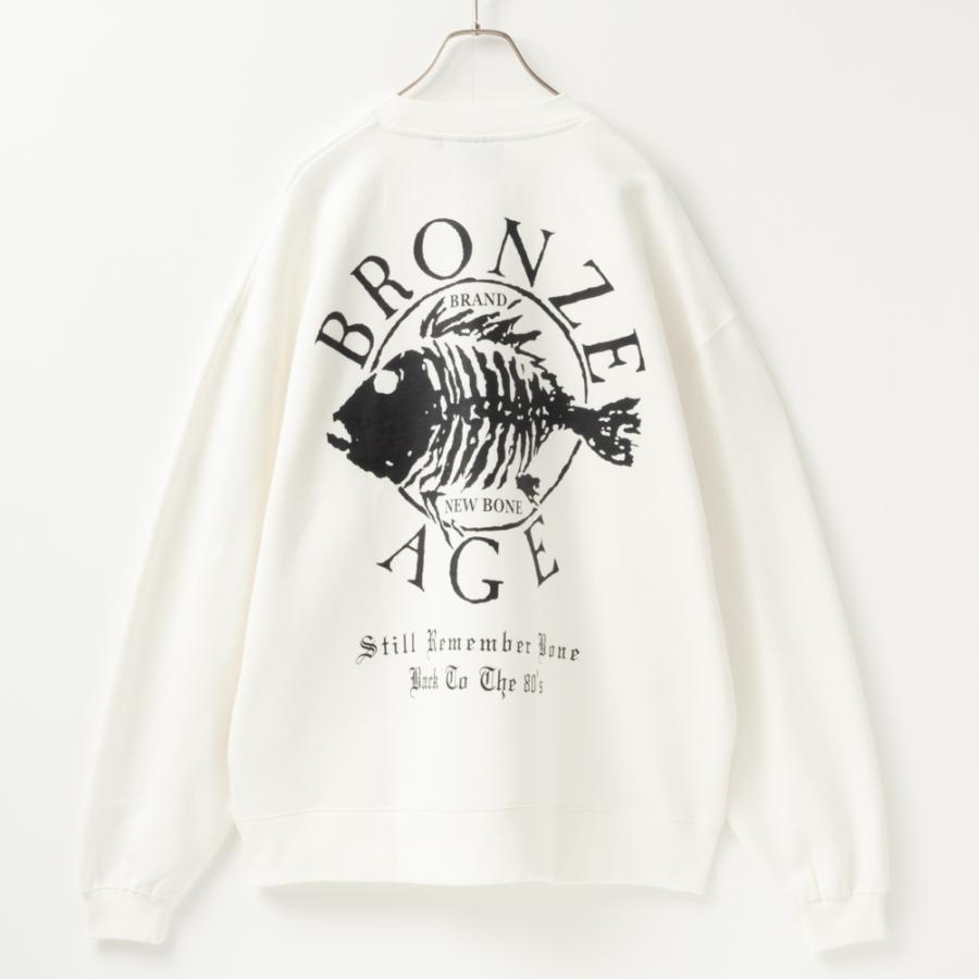 BRONZE AGE 裏起毛 トレーナー メンズ ビッグシルエット オーバーサイズ ゆったり 長袖 プルオーバー ロゴ プリント スウェット おしゃれ トップス - 画像 (5)