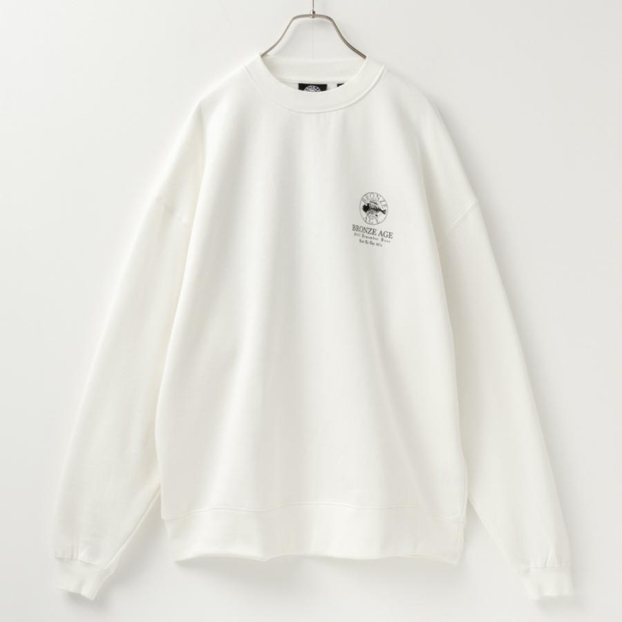BRONZE AGE 裏起毛 トレーナー メンズ ビッグシルエット オーバーサイズ ゆったり 長袖 プルオーバー ロゴ プリント スウェット おしゃれ トップス - 画像 (6)