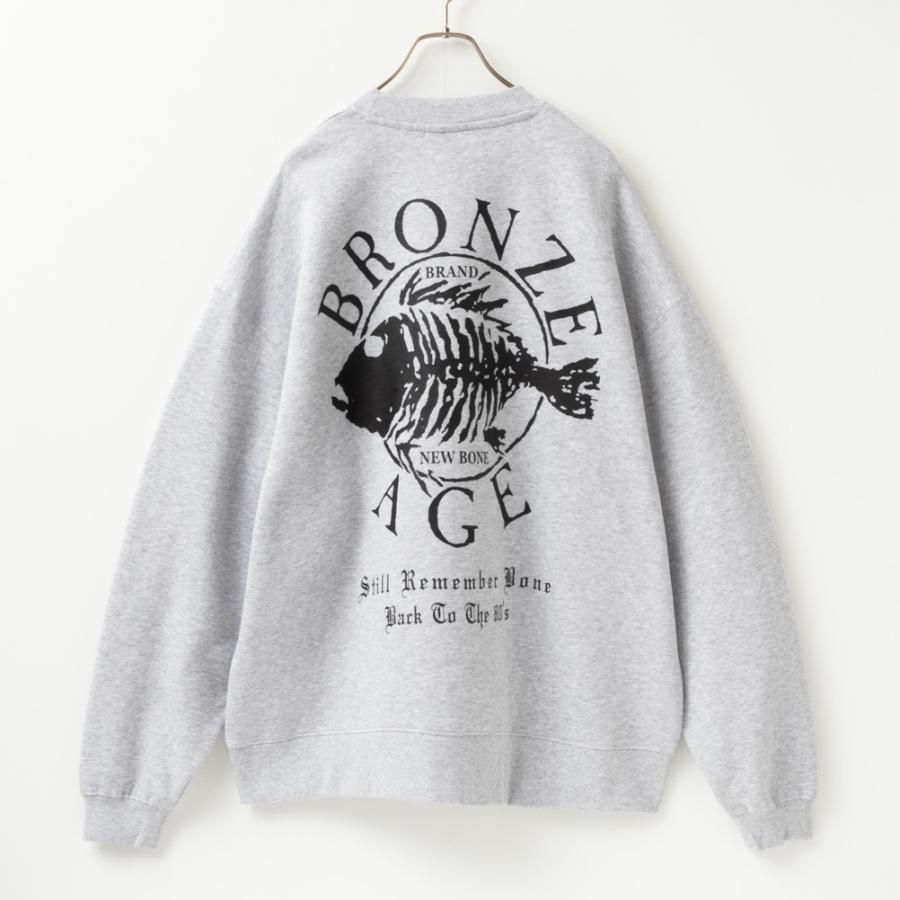 BRONZE AGE 裏起毛 トレーナー メンズ ビッグシルエット オーバーサイズ ゆったり 長袖 プルオーバー ロゴ プリント スウェット おしゃれ トップス - 画像 (7)