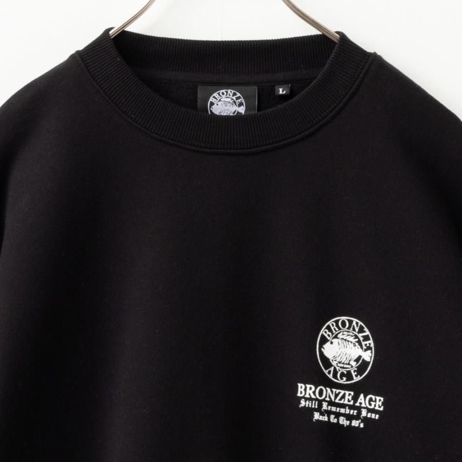 BRONZE AGE 裏起毛 トレーナー メンズ ビッグシルエット オーバーサイズ ゆったり 長袖 プルオーバー ロゴ プリント スウェット おしゃれ トップス - 画像 (9)