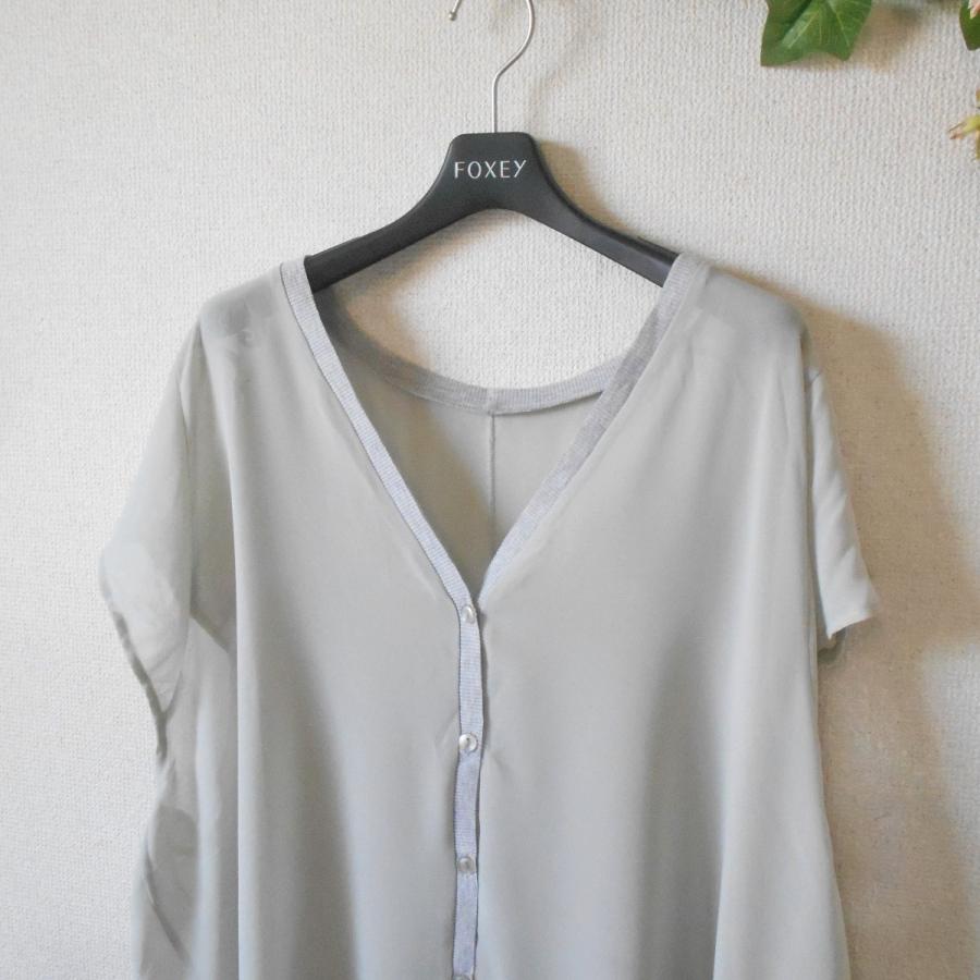 カワイオカダ kawaiokada ブラウス カーディガン L 夏 レディース シフォン 生地 - 画像 (2)