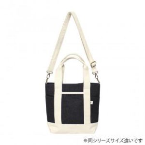 カラーキャンバス&デニム2WAYトート Lサイズ SFA-0117 ブラックデニム/アイボリー 代引き不可/同梱不可