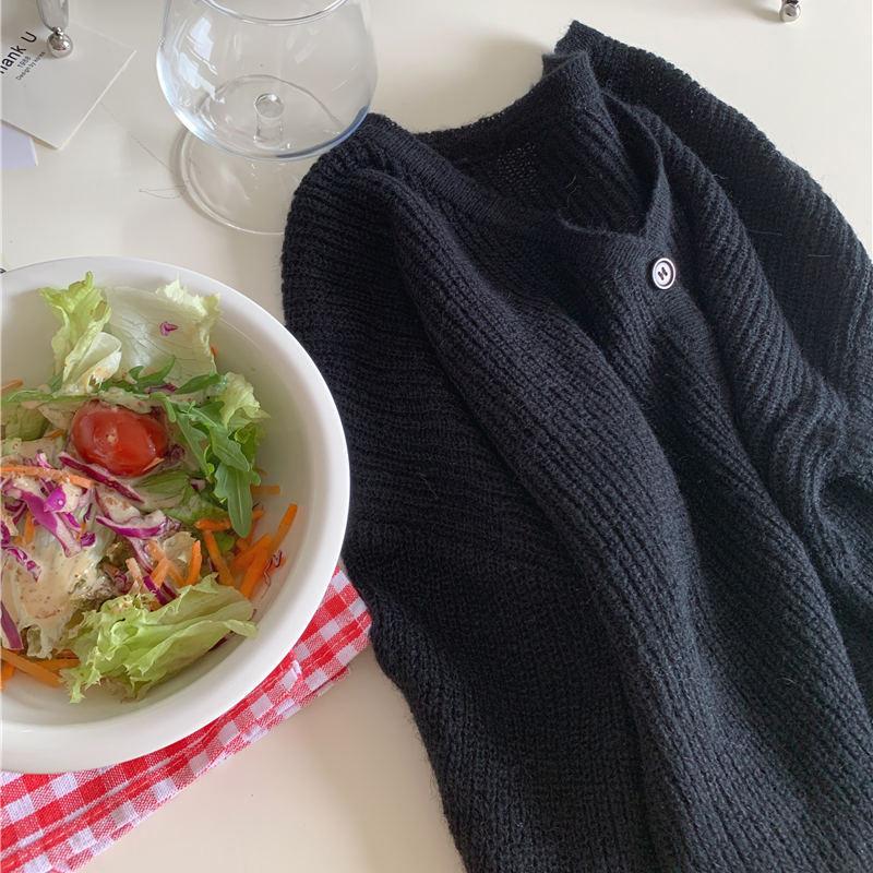 カーディガン レディース 長袖 春 秋 リブ 薄手 ミディアム丈 vネック トップス リブニット 羽織り 無地 - 画像 (8)