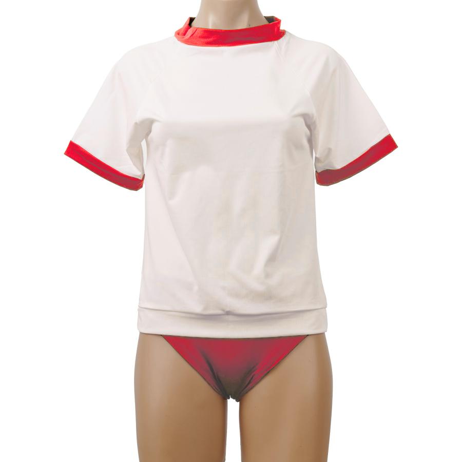 コスプレ 衣装 体操服 ブルマ 2サイズ/2カラー M L 紺 ネイビー 赤 レッド 仮装 イベント 運動会 体育祭 部活 本格 コスチューム クリックポスト メール便 - 画像 (4)