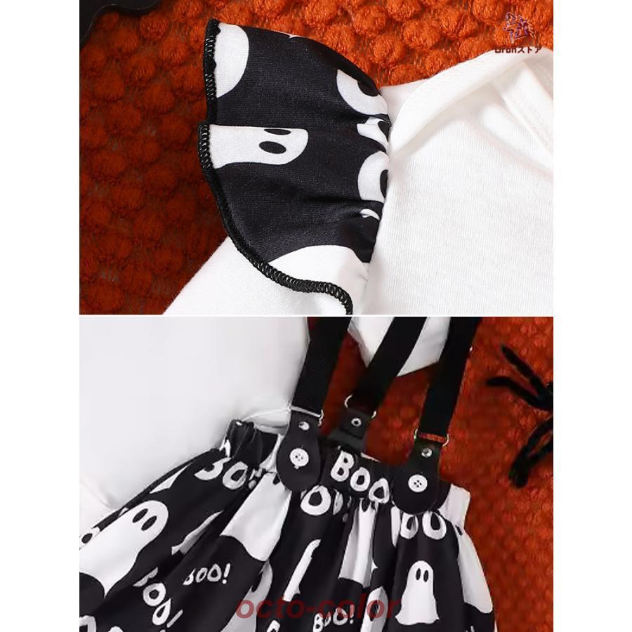 コスプレ 仮装 変装 ロンパース ワンピース 幽霊 魔女 幼児 着ぐるみ 長袖 ベビー ベビーワンピ 2点セットキッズ 衣装 赤ちゃん コスチューム おば - 画像 (2)