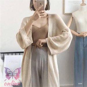 接触冷感 カーディガン サマーニット レディース ロング丈 春夏 トップス 長袖 UV カット 2色 シアーニットトッパーカーディガン 薄手 涼しい 冷感 スリット入り