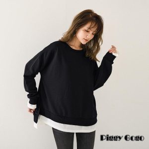 スウェット トレーナー レディース パーカー トップス 長袖 おしゃれ 切り替え ゆったり ドロップショルダー 春 秋 オーバーサイズ プルオーバー