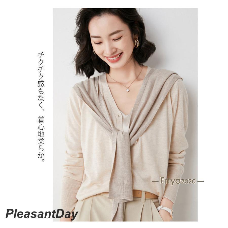 uvカット カーディガン レディース 接触冷感 夏 長袖 薄手 涼しい サマーカーディガン vネック ゆったり ミドル丈 羽織 紫外線対策 冷房対策 日焼け止め - 画像 (6)