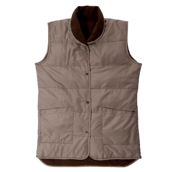 羽毛+裏フリースで軽くてあったか!お尻まですっぽりダウンベスト (冷え対策 就寝 こたつ 庭のお手入れ 掃除 キッチン 薄手仕上げ) - 画像 (2)