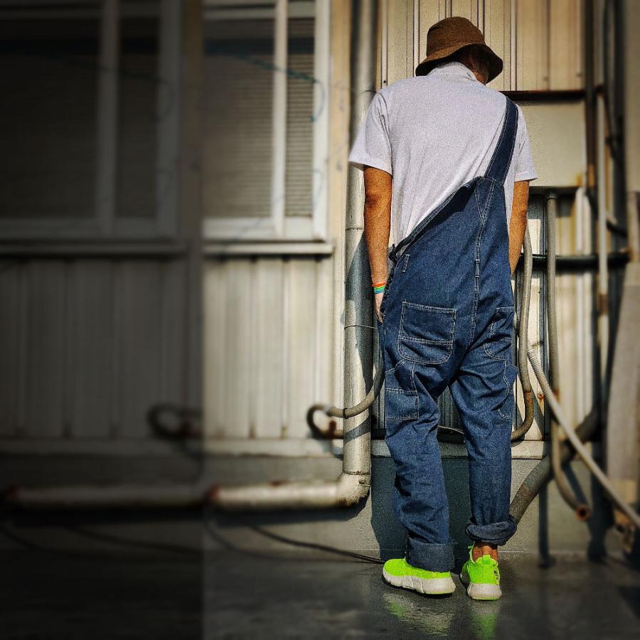 全品送料無料 tsa デニムオーバーオール メンズ サロペット つなぎ レディース オールインワン パンツ ジャンプスーツ T627 - 画像 (4)