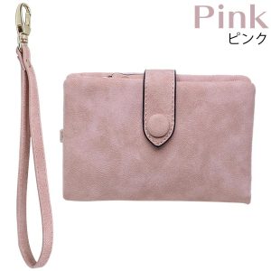 財布 レディース 二つ折り ストラップ付き ミニ財布 大容量 ウォレット コンパクト 女性 20代 30代 40代 50代