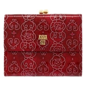 ANNA SUI アナスイ 二つ折り財布 がま口 ローズハート レディース 本革 314212（新品番：316916） 牛革 レザー ミニ財布 アナ スイ 爆買